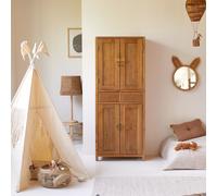 Yuki - Children’s wardrobe in natural recycled solid pine Natural