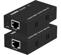 Yukidoke HDMI Extender 200Ft Over CAT6/CAT7 Ethernet Cable 1080p Full HD POC Function Support HDMI 1.4 Audio Video Output Synchronously Transmitter and Receive