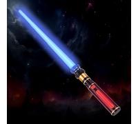 YukiHalu Light Up LED Saber, Light Swords with FX Sound and Realistic Handle, Expandable Sabre for Halloween Dress Up Parties Birthday Christmas Galaxy War Fighters (Blue)