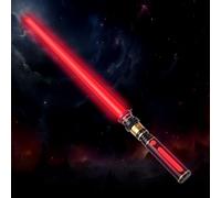 YukiHalu Light Up LED Saber, Light Swords with FX Sound and Realistic Handle, Expandable Sabre for Halloween Dress Up Parties Birthday Christmas Galaxy War Fighters (Red)