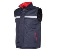 Yukirtiq Mens Hi Viz Visibility Jacket Workwear Padded Gilet Vest Winter Workwear Waistcoat Bodywarmer Sleeveless Work Coat Hi Vis Body Warmers for Men