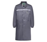 Yukirtiq Mens Warehouse Coat Workshop Lab Coat Gardening Over Coat Factory Work Smocks Garage Factory Work Jacket, Grey, L