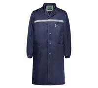 Yukirtiq Mens Warehouse Coat Workshop Lab Coat Gardening Over Coat Factory Work Smocks Garage Factory Work Jacket, Navy Blue, M
