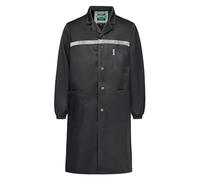 Yukirtiq Mens Warehouse Coat Workshop Lab Coat Gardening Over Coat Factory Work Smocks Garage Factory Work Jacket, Black, XXL