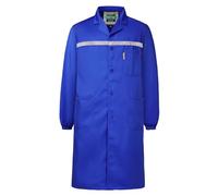 Yukirtiq Mens Warehouse Coat Workshop Lab Coat Gardening Over Coat Factory Work Smocks Garage Factory Work Jacket, Royal Blue, L