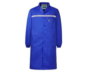 Yukirtiq Mens Warehouse Coat Workshop Lab Coat Gardening Over Coat Factory Work Smocks Garage Factory Work Jacket, Royal Blue, M
