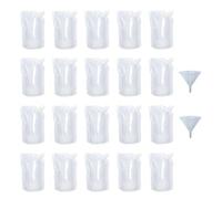 Yukiyi 20pcs 500ml Refillable Clear Drink Pouches for Festivals Essentials Festival Accessories Travel Plastic Drinks Juice Bags Drink Container Party Halloween Cold Beverage
