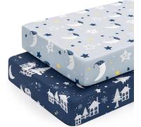 Yukkidds 2 Pack Cot Bed Sheets 140x70cm Fitted Toddler Bed Sheet