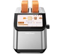 YUKO Smart LCD Touchscreen Toaster, 2 Slice Wide Slot Toaster with 10 Bread Presets, Memory Function & 6 Browning Levels, Stainless Steel Digital Toaster for Perfect Toast Every Morning