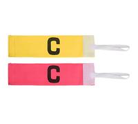 YUKOFE 10Pcs Football Header Game Brassard Armband Elastic Paste Winding C Word Bright Color Adjustable Nylon Fabric for Soccer Running Sports Team Games Yellow Pink 33cm 7cm (Pink)