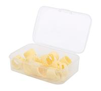 YUKOFE 12Pcs ABS Finger Picks Guitar Fingertip Protectors Thumb Forefinger Stringed Instrument Accessories for Guitar Ukulele Bass Players Beige 16mm 14mm (8L+4M)