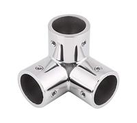 YUKOFE 25mm Inner Diameter Stainless Steel Tee Junction Pipe Fitting Fastener Racks Durable Marine Grade 316 Stainless Steel Tee Pipe Fitting for Boat Marine Saltwater Environment Silver
