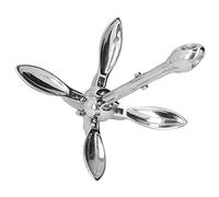 YUKOFE 3.3lbs Foldable Grapnel 316 Stainless Steel Hardware for Marine Boat Yacht Dinghy Compact and Durable Folding Boat with Four Tines for Superior Holding Power in Rivers Lakes and