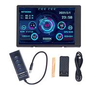 YUKOFE 3.5in Display Screen Monitor Set 360° Rotatable IPS Full View Mini Chassis Monitor (With USB3.0 semiper)