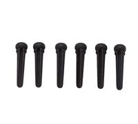 YUKOFE 6Pcs Guitar Bridge Pin Ebony Delicate Simple Long Life Span Standard Guitar Pins Set Black