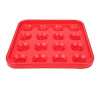 YUKOFE Black Plastic Billiard Ball Tray 16 Holes Storage Holder Box Billiards Accessories Strong AntiDrop Durable Snooker Pool Halls Billiard Room Equipment (Red)