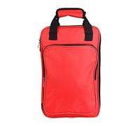 YUKOFE Drum Stick Bag Thickened Cotton Oxford Cloth Red Double Strap Storage Bag for Drummers Carrying Multiple Drum Sticks