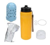 YUKOFE Filtered Water Bottle Portable Outdoor Water Bottle with Hollow Fiber Membrane Filter for Clean Drinking Water Travel Hiking Backpacking Camping 750ml PVC Rubber Silicone (Yellow)
