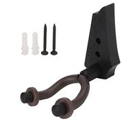 YUKOFE Guitar Wall Hanger Mount Adjustable Holder Hook Stand with Screws for Electric Guitars Ukulele Durable Sturdy Soft Pads for Music Studio Living Room Black ABS Iron Rubber
