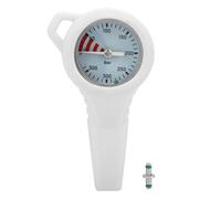 YUKOFE Metal Dive Pressure Meter Night Glow Submersible Underwater Diving Pressure Meter with Movement Core Accurate BCD Style for Diving Ocean Exploring Steel and Copper White Dial (White)