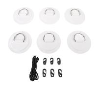 YUKOFE Stainless Steel D Ring Patch Kit 6 Pack Heavy Duty PVC D Rings with Rope Hooks Boat Anchoring Rigging System Tie Down Points for Inflatable Boat Kayak Canoe Paddle Board (White)