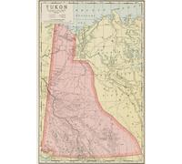 Yukon Canada Map Journal: Vintage Map Notebook