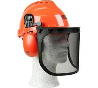 OREGON Yukon Chainsaw Safety Helmet with Protective Ear Muff and Mesh Visor (562412) , Black