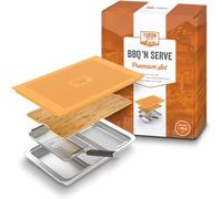 Yukon Glory BBQ N Serve Premium Set, 3 Grill Baskets and Tray