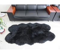 Yukon International Sheepskin Rug Quad (Black)