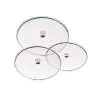 Yuktha Eternal Stainless Steel Milk Bowl Net Cover, Multi Purpose Strainer, Set of 3 (Size - 8, 9 & 10 Inch) - Silver