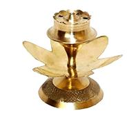 Yuktha Eternals Brass Agarbatti Stand in Lotus Flower Shape.