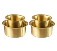 Yuktha Eternals Brass Dabara Set | Tea, Coffee Dabara Set | South Indian Coffee Glass Tumbler Set | Brass Dabara Tumbler Set of 2 (120 ML Capacity, Large)