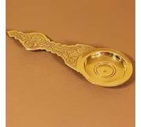 Yuktha Eternals Brass Kapoor| Diya Deepam Deepa Burner Karpuram Arati |Aarti|Arthi|Arathi Stand for Dhoop Puja|Pooja Room Camphor Dani Holder for Your Mandir Home&Office Decoration - Spoon -5.5" Inch