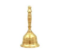 Yuktha Eternals Brass Temple Bell, 110g, Medium Size 2, Traditional Pooja Item