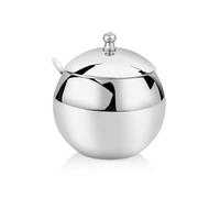 Yuktha Eternals Stainless Steel Cure Ball Ghee Pot Small With Spoon | Ghee Storage Container | Capacity 200Ml Silver