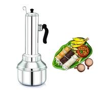 Yuktha Eternals Stainless Steel Puttu Kudam,Puttu Vessel,Puttu Maker Steel, Silver.