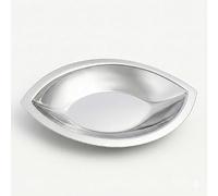 Yuktha Rasakraft Stainless Steel Side Dish Bowl | Quarter Plates | Snack Bowl | Dessert Bowl | Side Dish Cup - Eye Shape Silver Sidedish Bowl (Pack of 1)