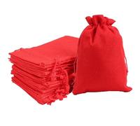 YUKUNTANG Pack of 25 Jute Bags 4 x 6 Inch Jute Bags Gift Bags for Wedding Party Jewelry Candy Jute Bags for Valentine's Day Easter Christmas Halloween