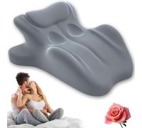 Yulabeear Arcova Sweet Spot Pillow, Chiromonk Couples Pillow - 27° Angle Perfect Position, Memory Foam Wedge Cushion for Intimacy Support & Back, Ideal for All Postures, For Sitting & Lying (Gray)