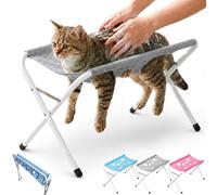 Yulabeear Pet Bathing Hammock, Pet Grooming Hammock, 2026 Upgraded Foldable Pet Bath Hammock, 8-Hole Quick-Dry Washable Mesh, for Dog/Cat Washing Maintenance Travel Grooming，Gray