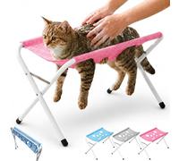 Yulabeear Pet Bathing Hammock, Pet Grooming Hammock, 2026 Upgraded Foldable Pet Bath Hammock, 8-Hole Quick-Dry Washable Mesh, for Dog/Cat Washing Maintenance Travel Grooming，Pink