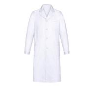 Yulang White Chemistry Blouse, Men's Women's Long Sleeve Cotton Laboratory Blouse, Work Clothing for Adult Students (XL)