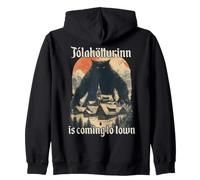 Yule Cat Jólakötturinn Icelandic Christmas cat Zip Hoodie