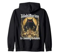 Yule Cat Jólakötturinn Icelandic Christmas cat Zip Hoodie