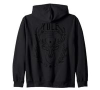 Yule Deer Winter Solstice Happy Yuletide Pagan Gothic Zip Hoodie