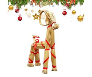 Yule Goat,Scandinavian Christmas Straw Goat Tradition Decor,Christmas Traditional Decor, For Home Birthday Party Outdoor Interior Holiday Decoration