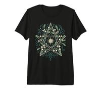 Yule Mistletoe Pentagram Pagan Ornament for Winter Solstice Premium T-Shirt