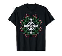 Yule Ornament with Witch Knot and Holly Pagan Christmas T-Shirt