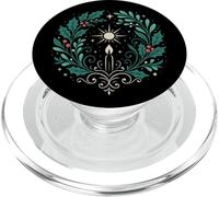 Yule Wreath Solstice Sun Candle Botanical Winter Pagan Art PopSockets PopGrip for MagSafe