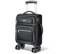 YULEEE Cabin Suitcase for EasyJet Cabin Bag 45x36x20cm - 28L Underseat Carry On Luggage with Detachable Spinner Wheels, Lightweight Softside Travel Bag for Women